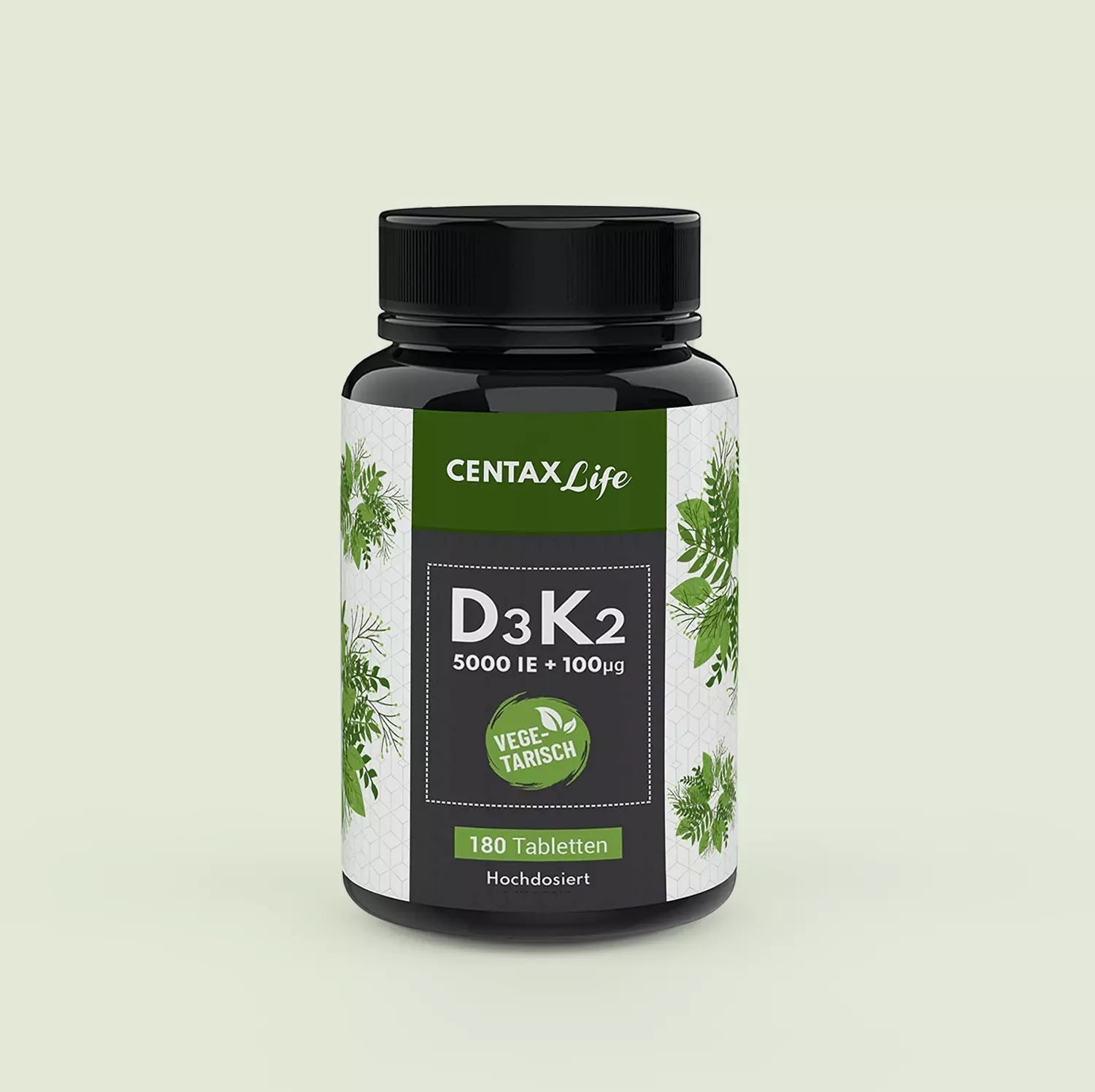 Vitamin D3 + K2 (180 Vegetarische Tabletten) - Centax Life